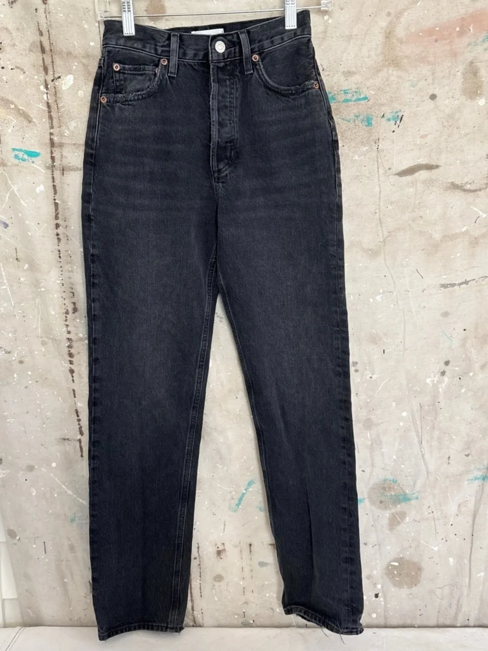 AGOLDE 90's Pinch Waist High Rise Straight Jeans in Hitch
